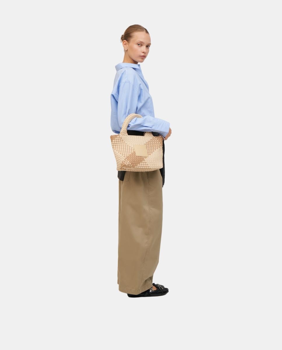 Bolso bandolera de neopreno trenzado con asa larga - Verb to do - Beige Beige-9