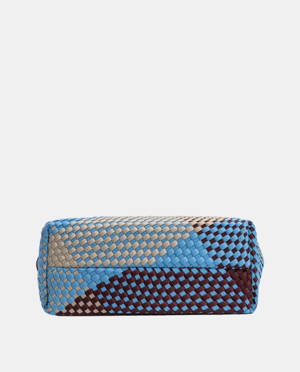 Mala a Tiracolo de Neopreno Entrançado com Alça Comprida Multicolor-5