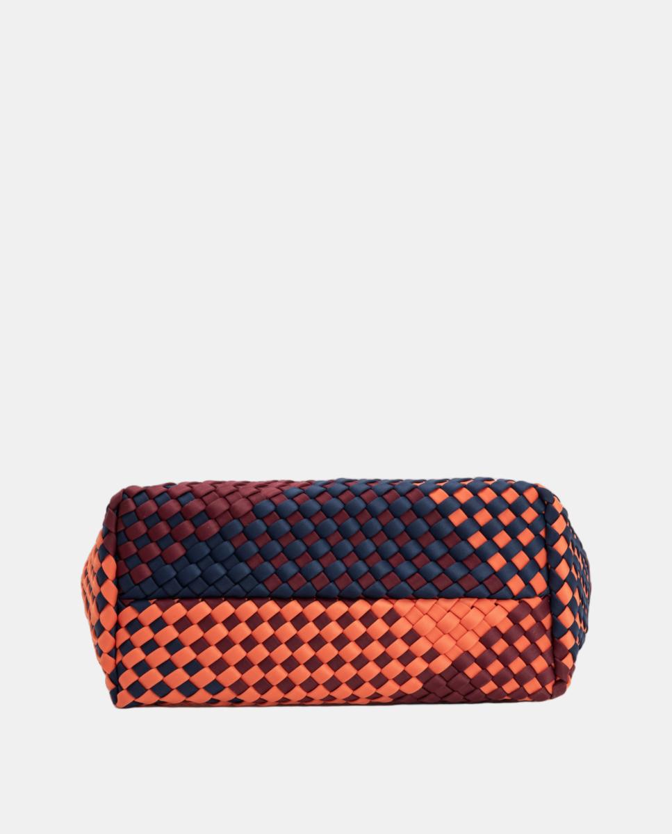 Mala a Tiracolo de Neopreno Entrançado com Alça Comprida Multicolor-5