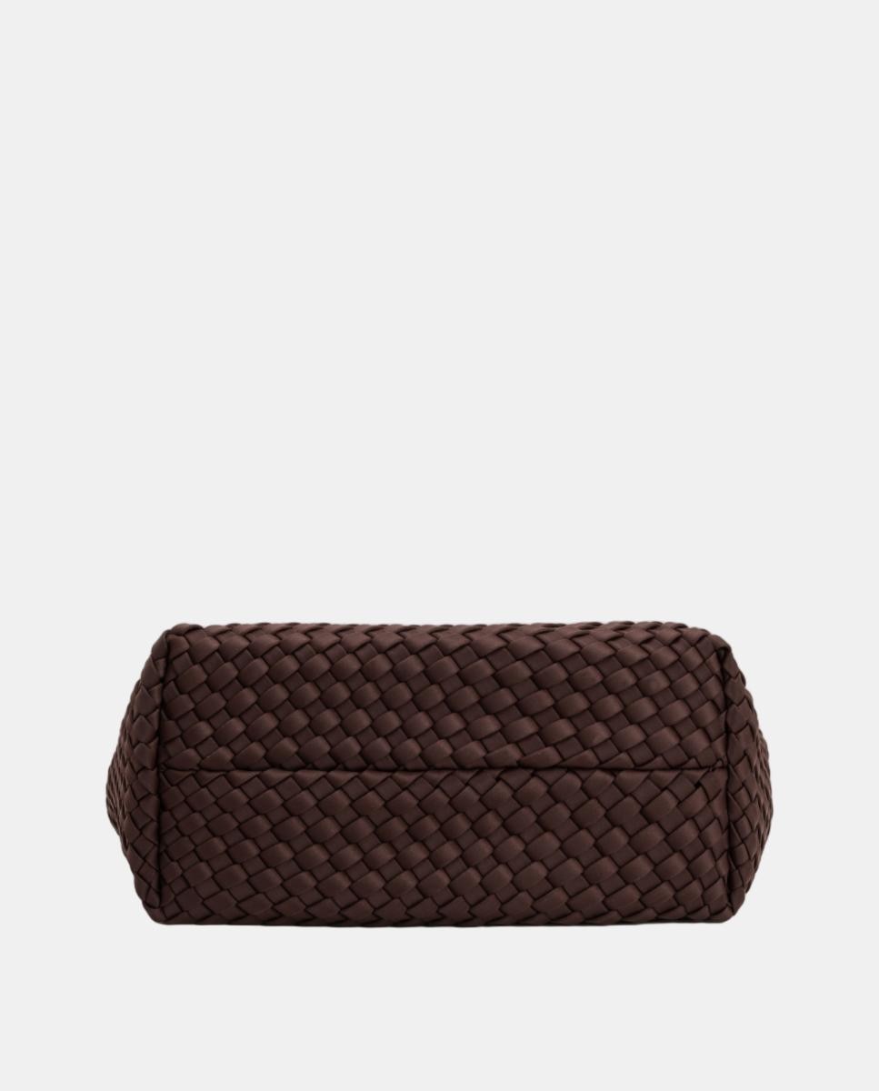 Bolso bandolera de neopreno trenzado con asa larga - Verb to do - Marrón oscuro Marrón oscuro-5