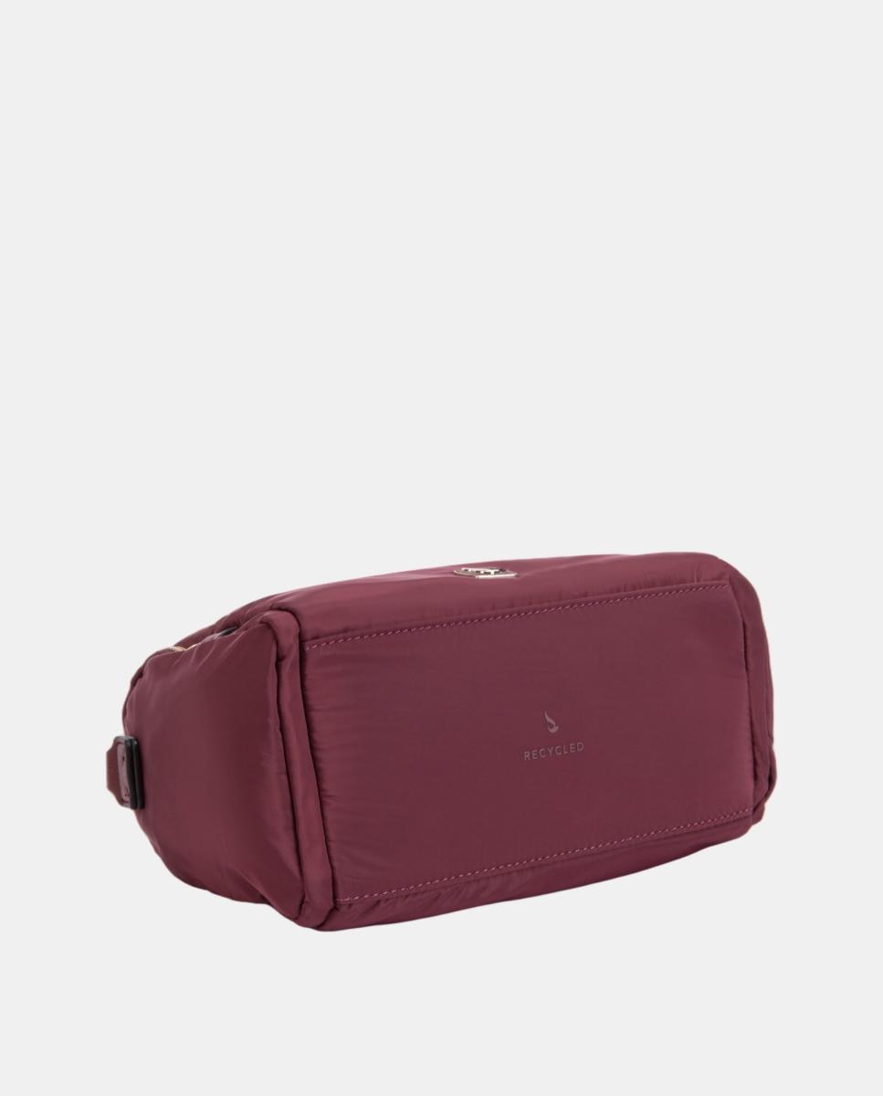 Mala de Mão em Materiais Reciclados Vermelho/Grená-5