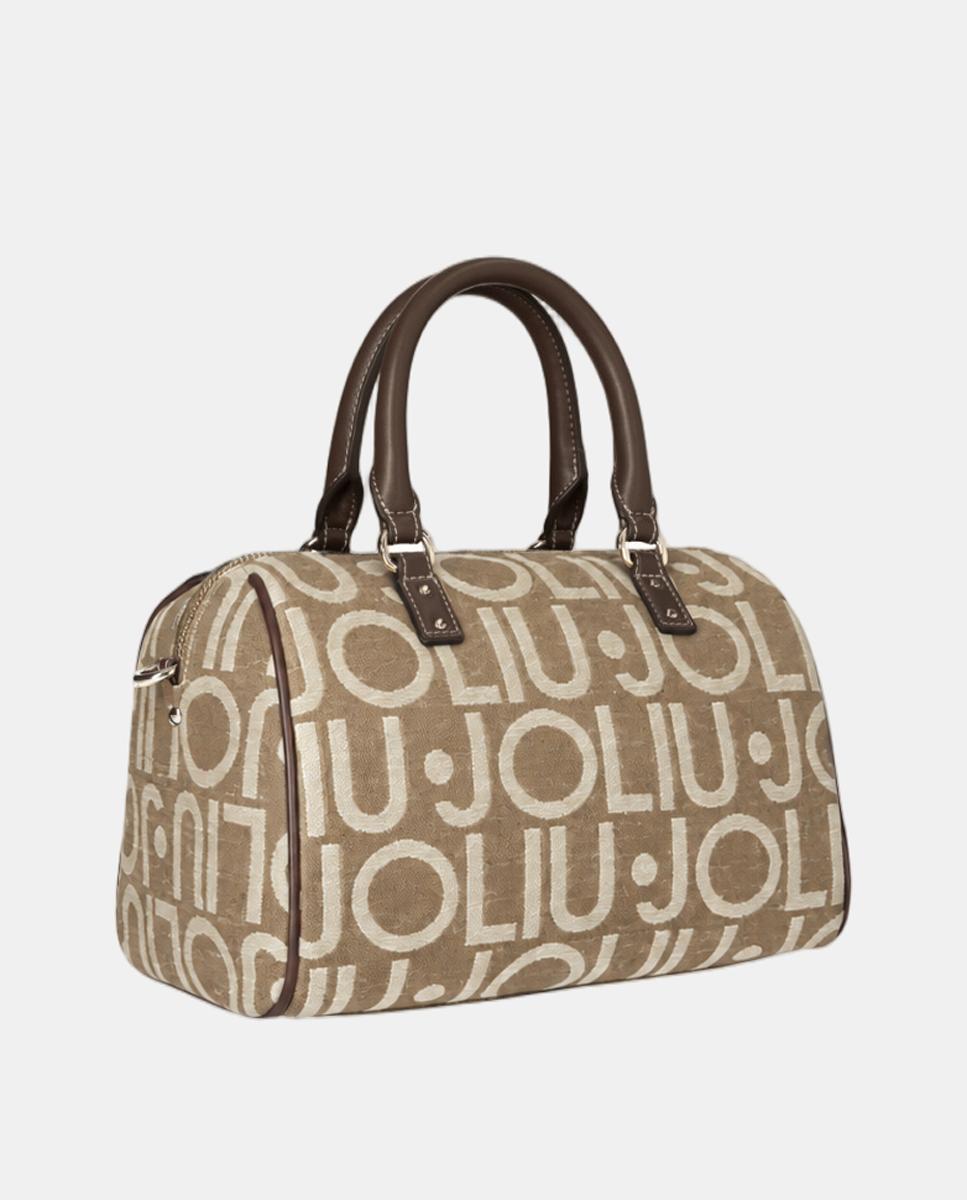 Imagen 3 de Bolso bowling de tejido con estampado logo - LIUJO - Marrón claro Marrón claro