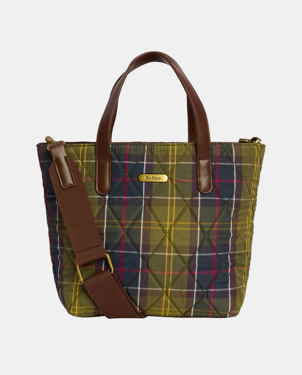 Imagen 0 de Bolso de hombro de tartan Verde