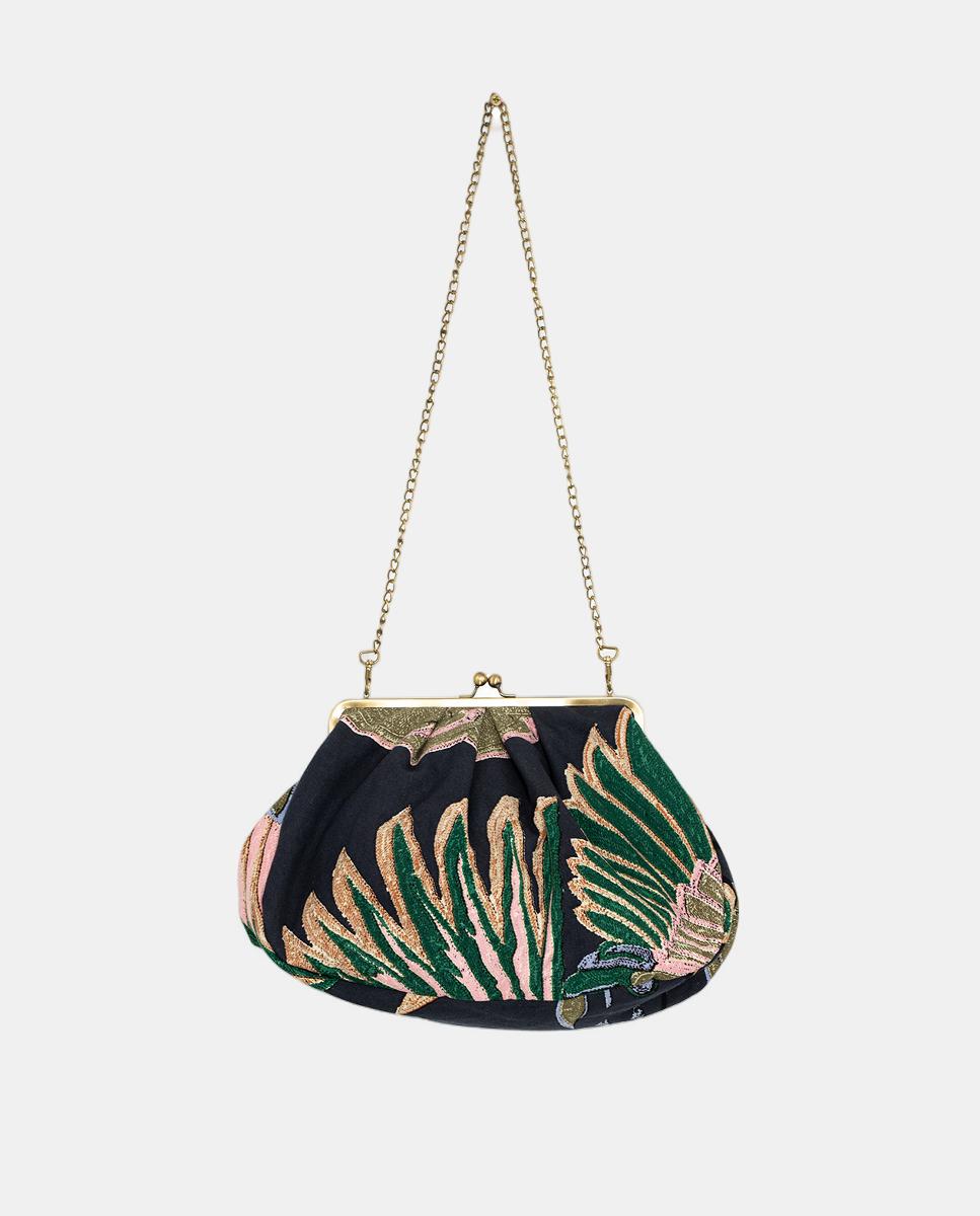 Mala Clutch Crane Emerald Verde-1