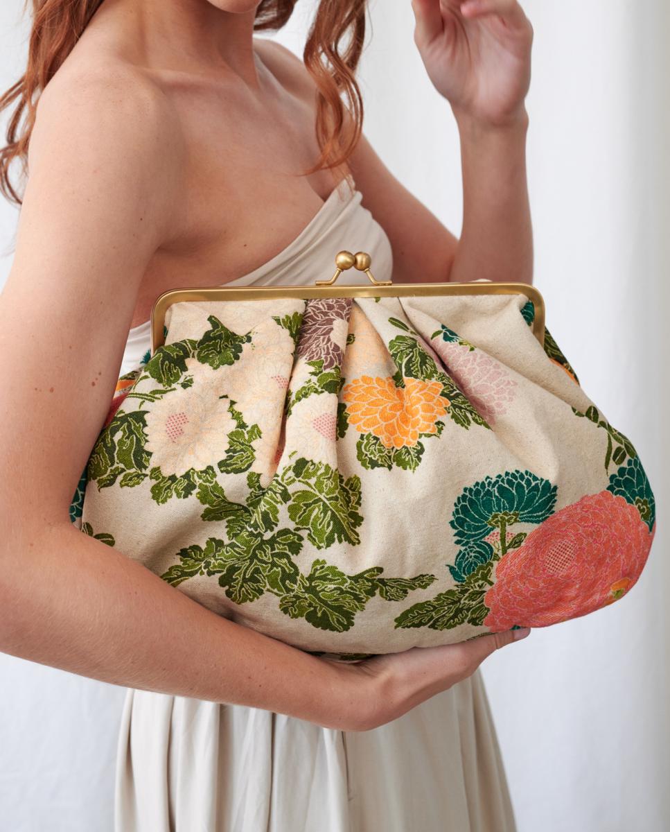 Mala Clutch - Jacquard Putty Pedra-3