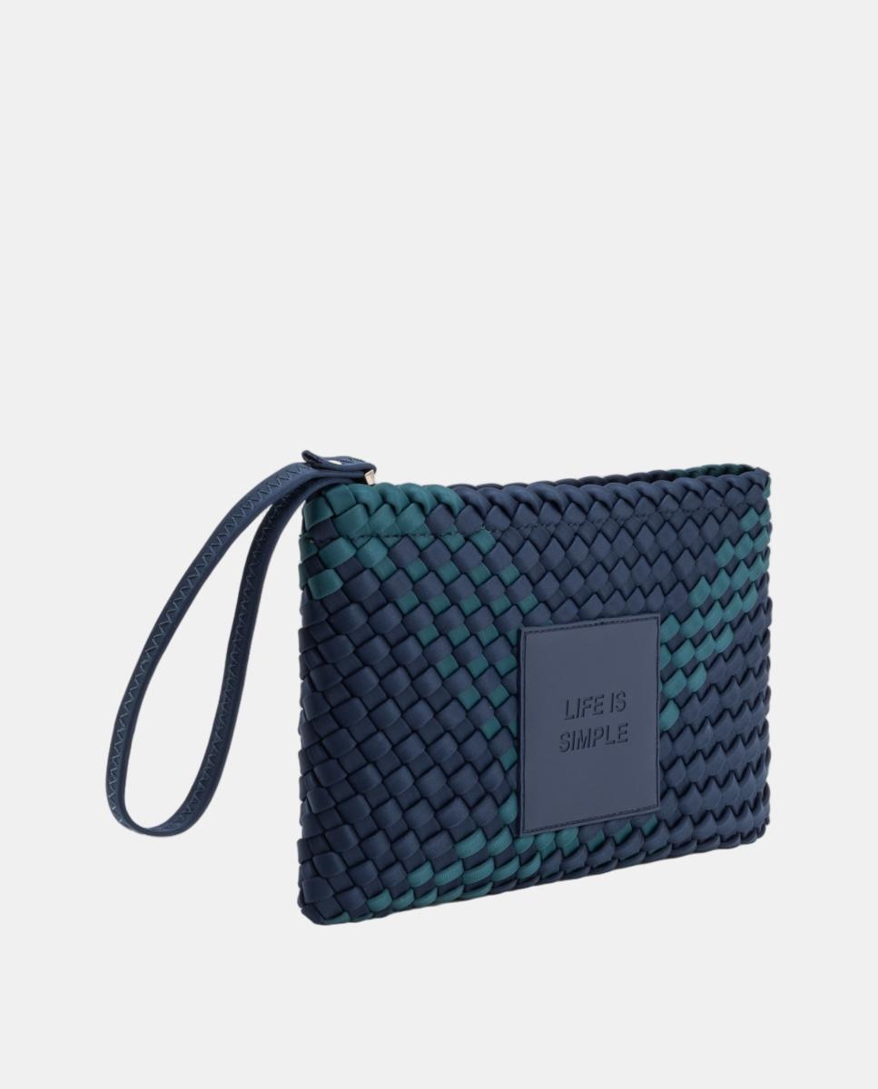 Bolos de mano de neopreno trenzado con asa corta - Verb to do - Azul marino Azul marino-2