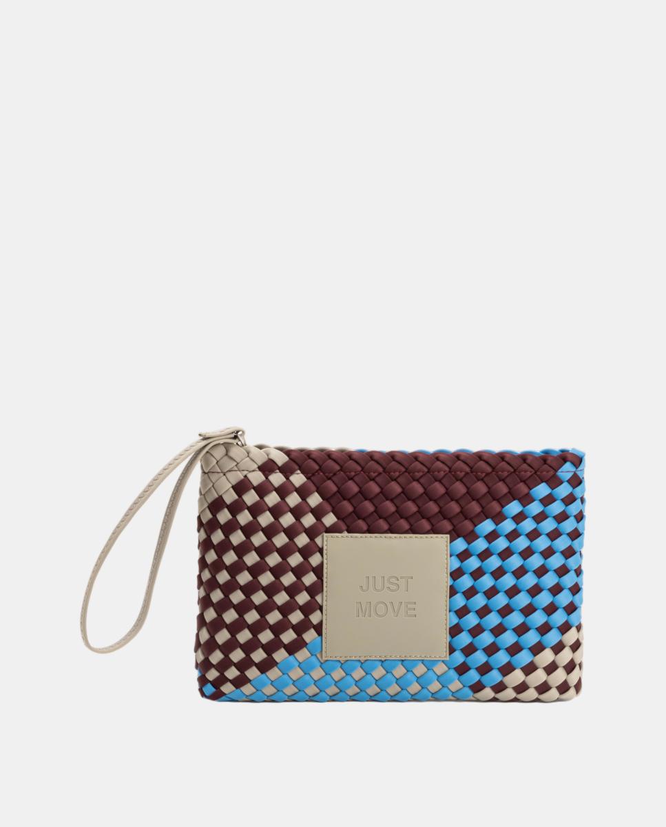 Imagen 0 de Bolso bandolera de neopreno trenzado con asa larga Multicolor