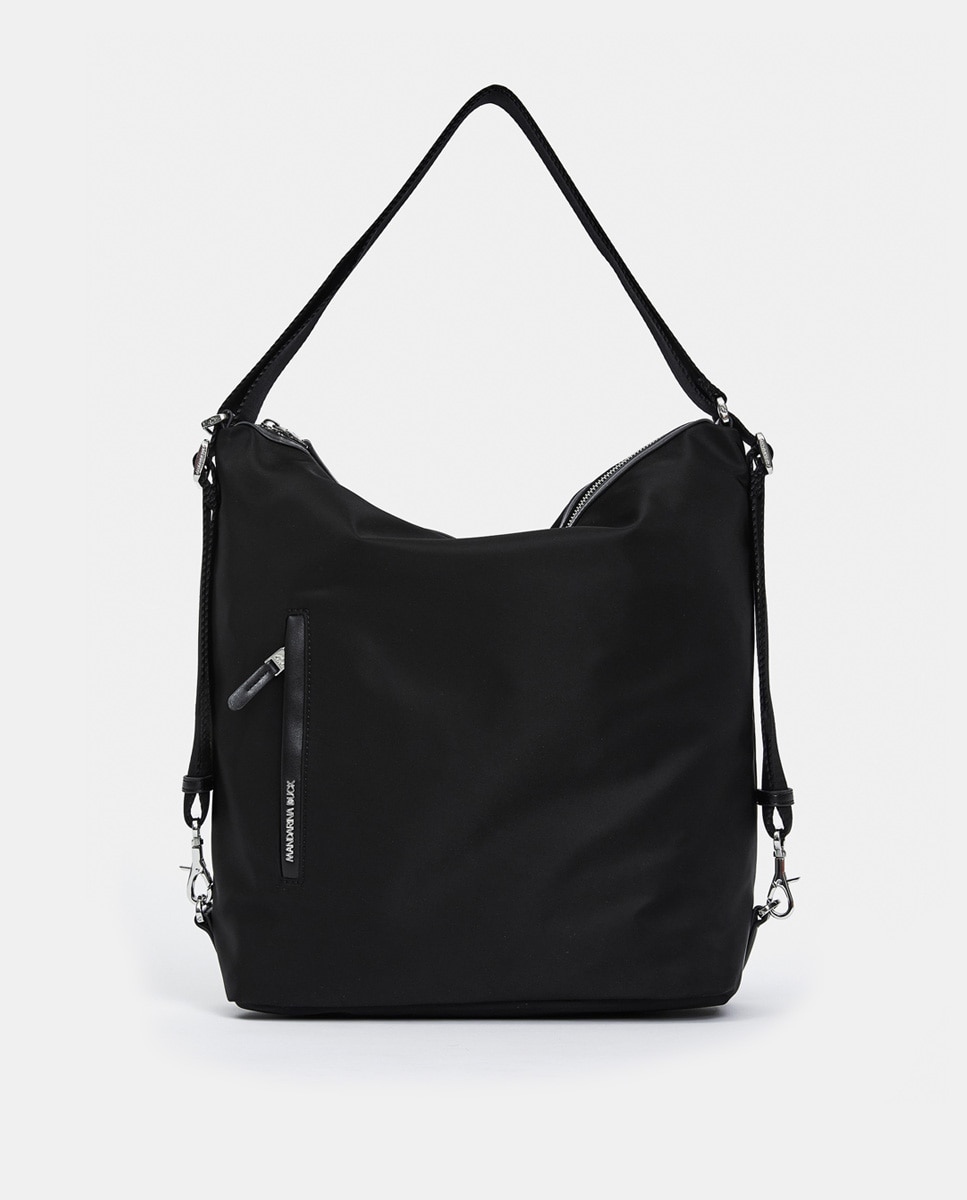 Mala de Ombro Conversível em Mochila Preto-1