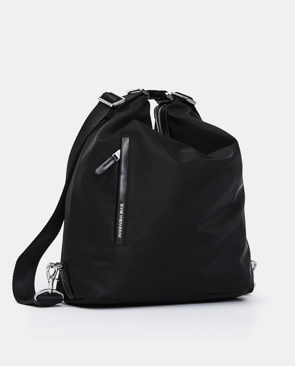 Mala de Ombro Conversível em Mochila Preto-4