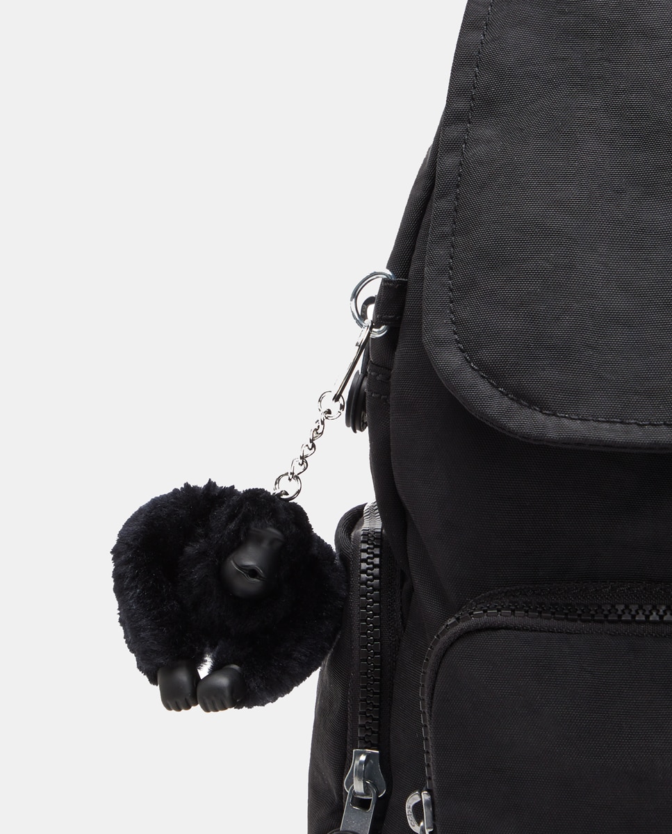Mochila Mini com Bolsos e Correias Ajustáveis Preto-6