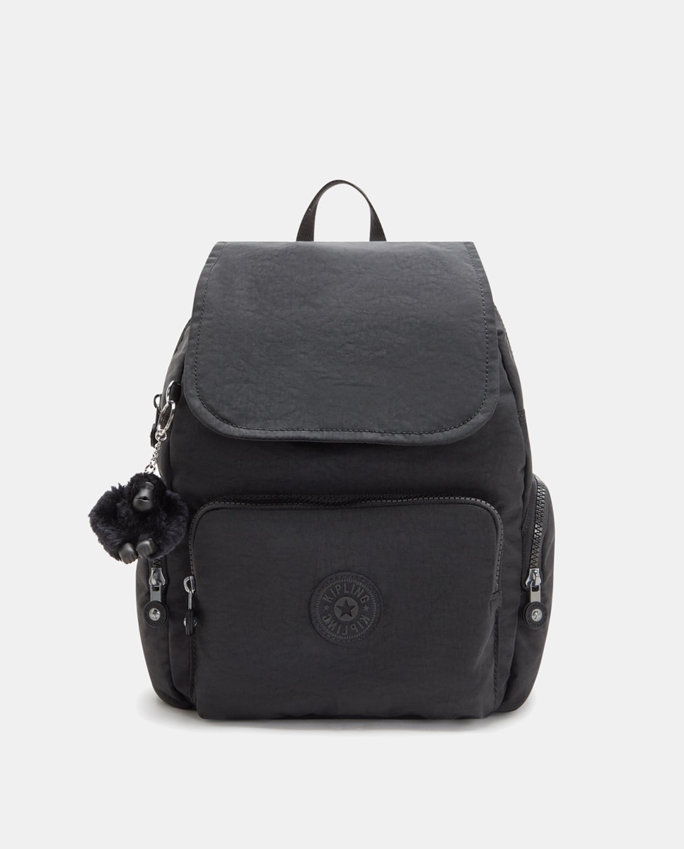 Mochila pequeña con bolsillos y correas ajustables - Kipling - Negro Negro-1