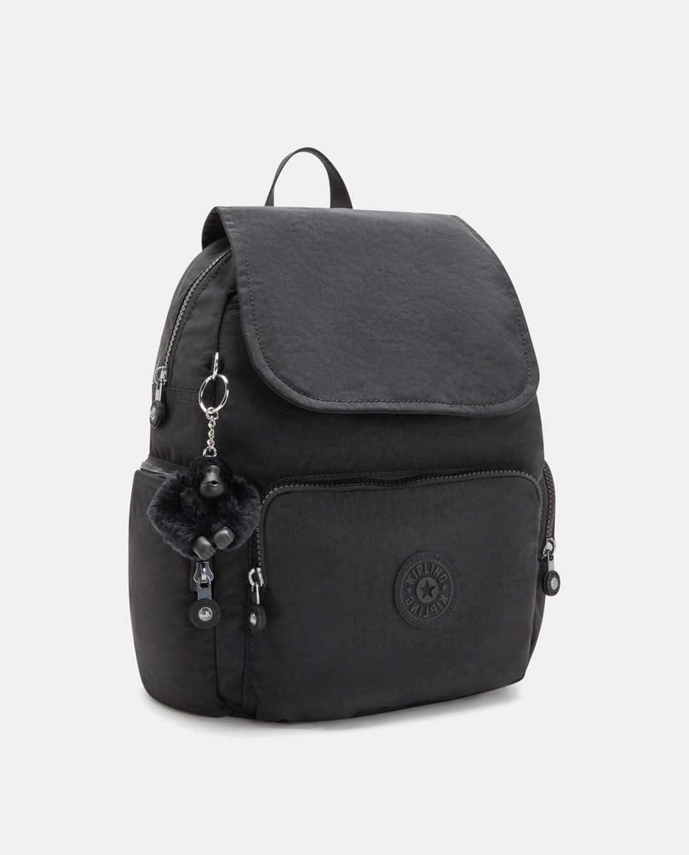 Mochila pequeña con bolsillos y correas ajustables - Kipling - Negro Negro-3
