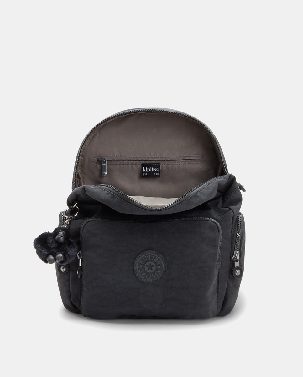 Mochila pequeña con bolsillos y correas ajustables - Kipling - Negro Negro-4