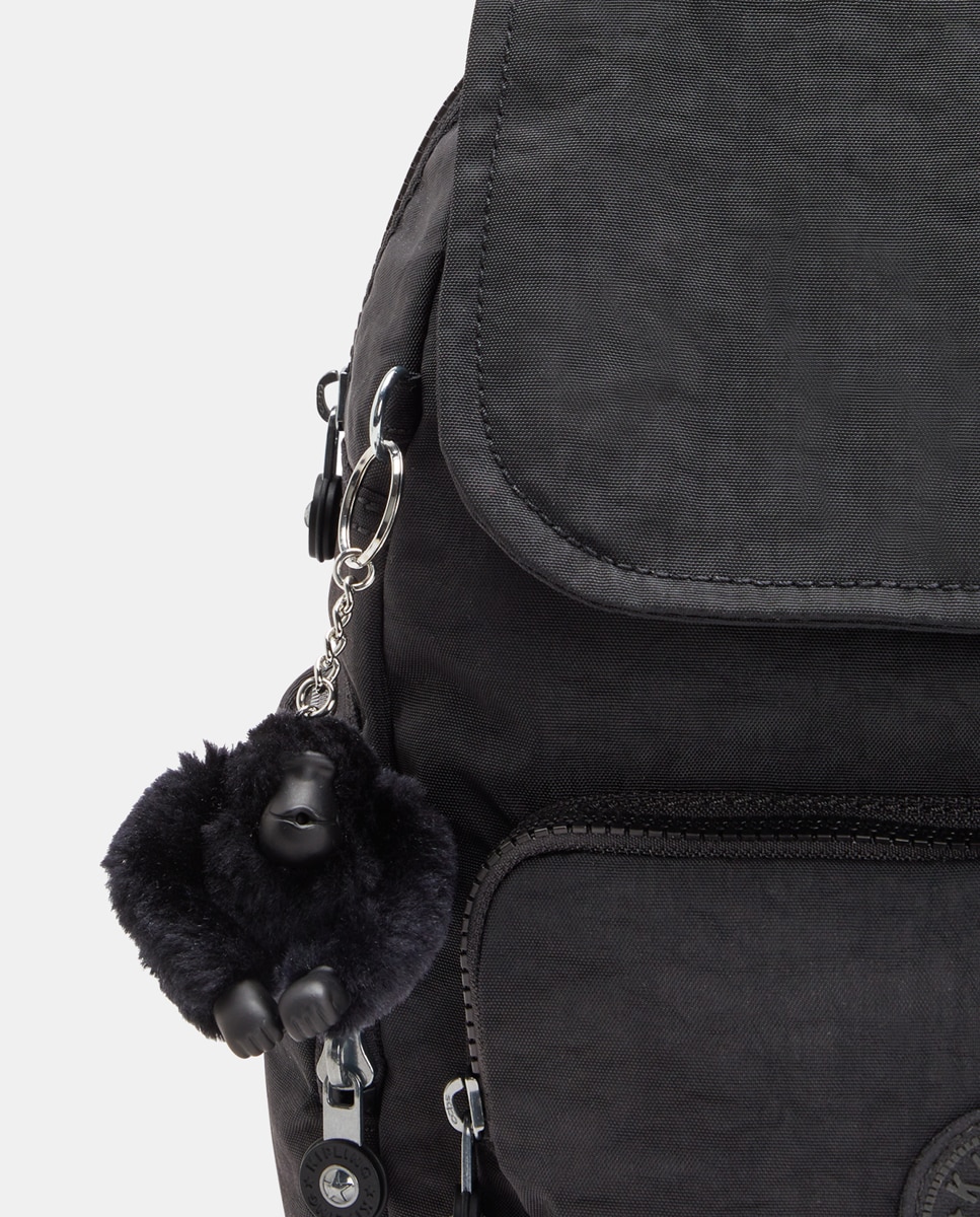 Mochila pequeña con bolsillos y correas ajustables - Kipling - Negro Negro-6