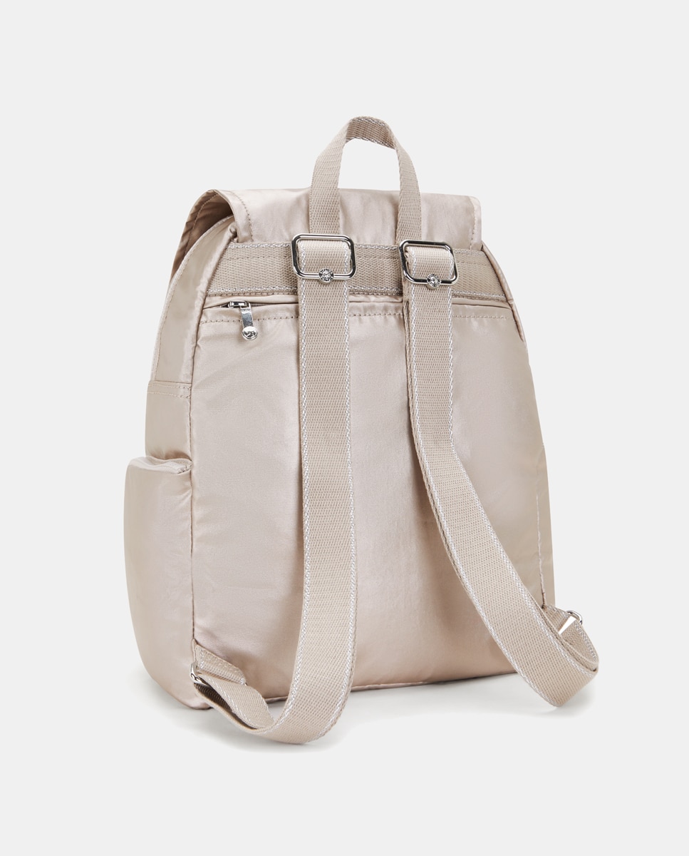 Mochila pequeña con bolsillos y correas ajustables - Kipling - Oro Oro-5