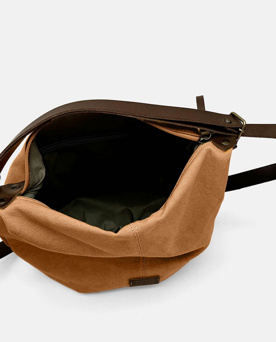 Bolso mochila mediano de tejido CANVAS convertible de bolso de