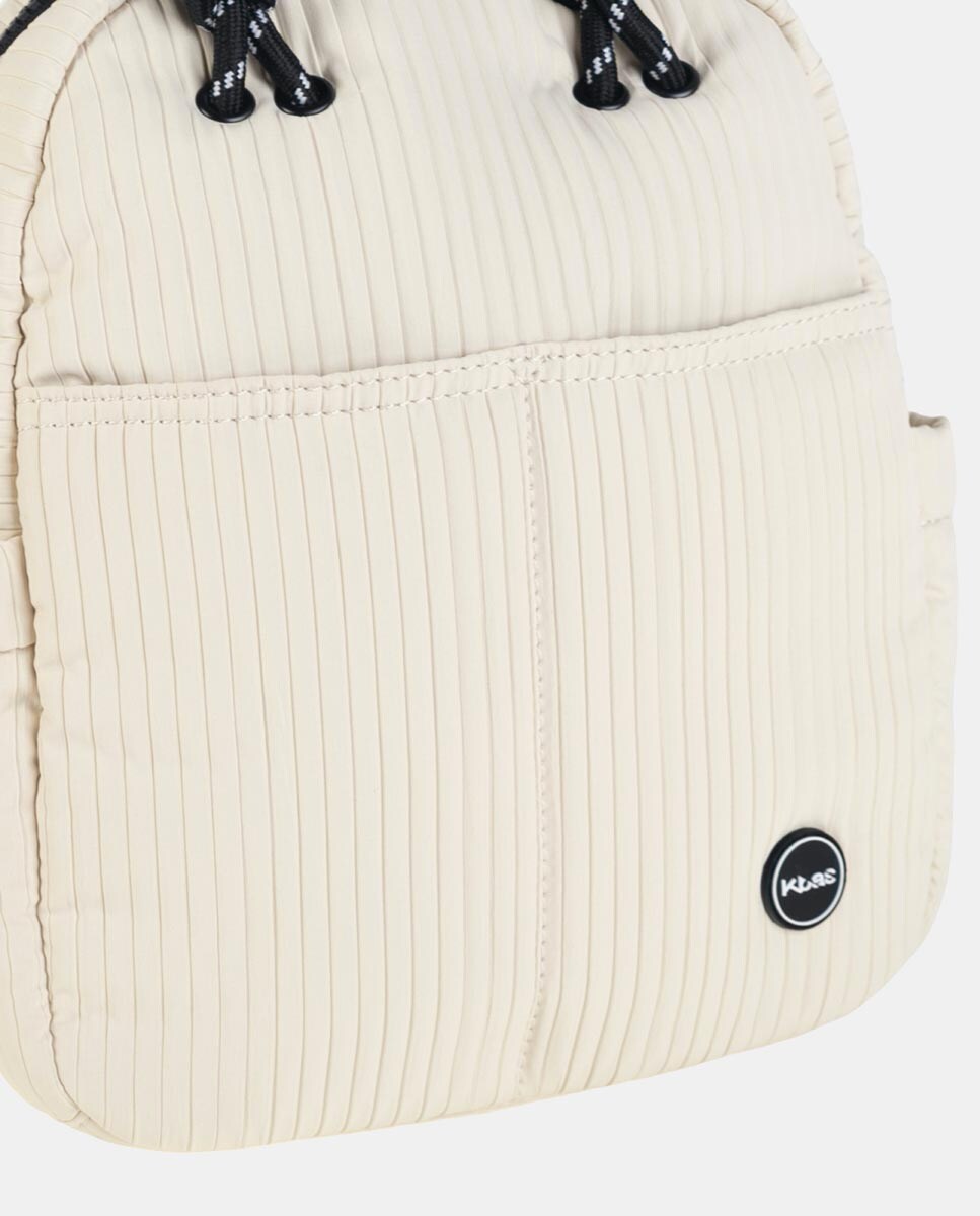 Mochila com Bolsos à Frente Bege-3