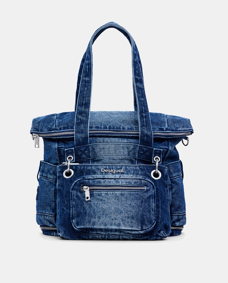 Mochila voyager XL multiposición denim · Desigual · El Corte Inglés