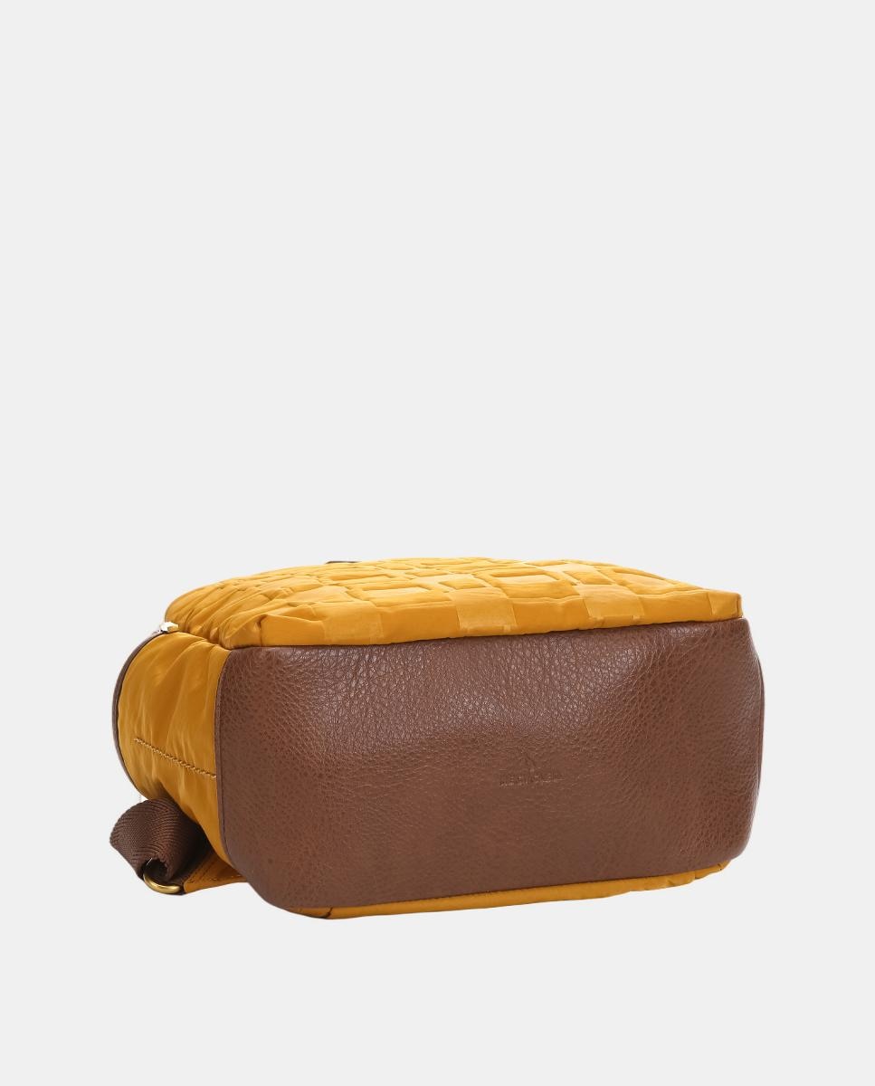 Mochila Freedom em Nylon Reciclado Mostarda-4