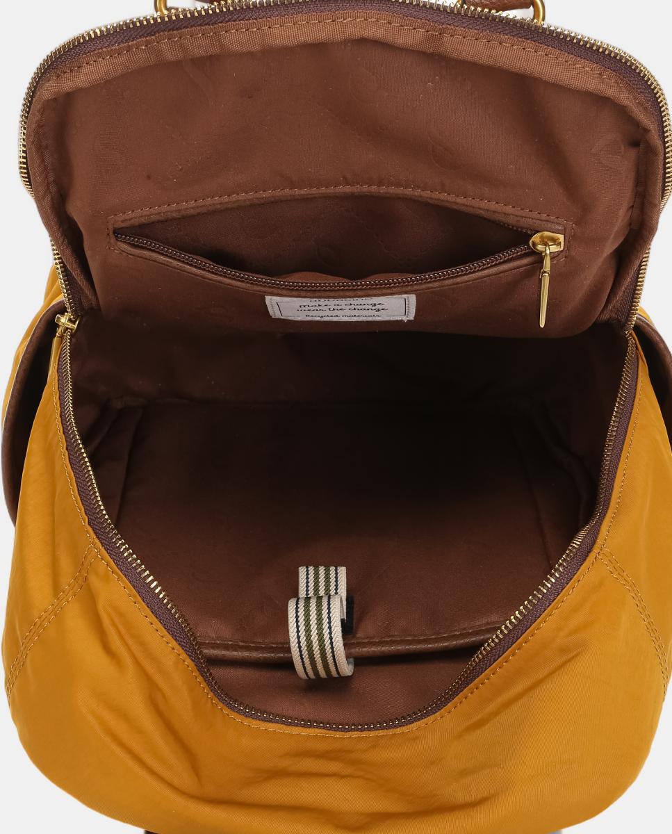Mochila Freedom em Nylon Reciclado Mostarda-6