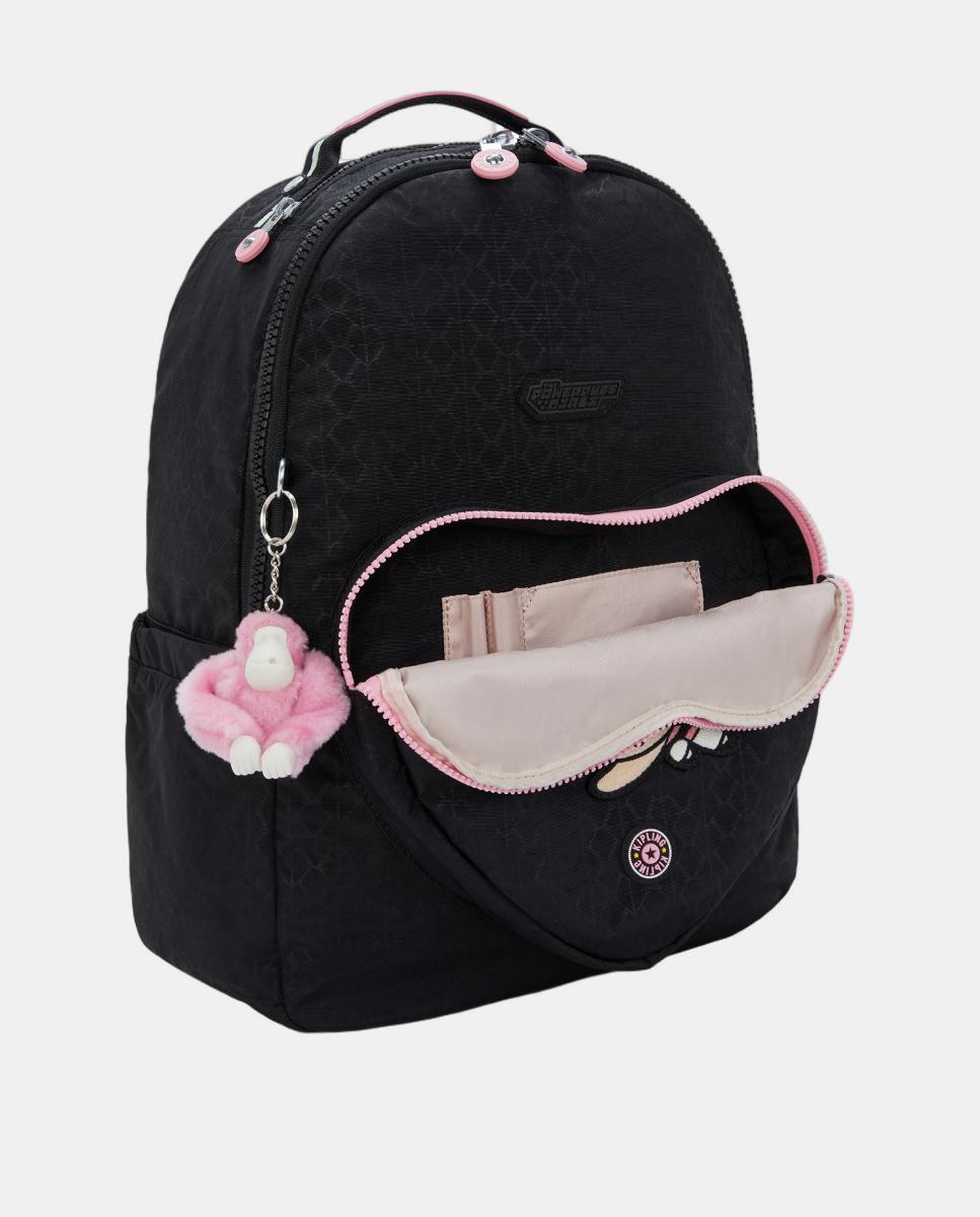 Mochila Grande com Compartimento Acolchoado para Portátil Preto-3
