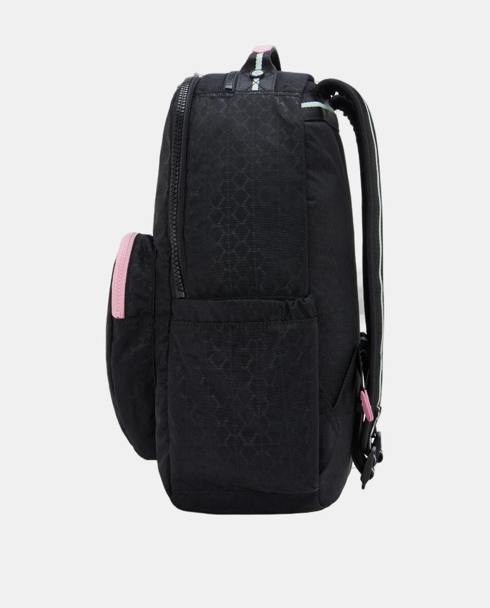 Mochila Grande com Compartimento Acolchoado para Portátil Preto-4