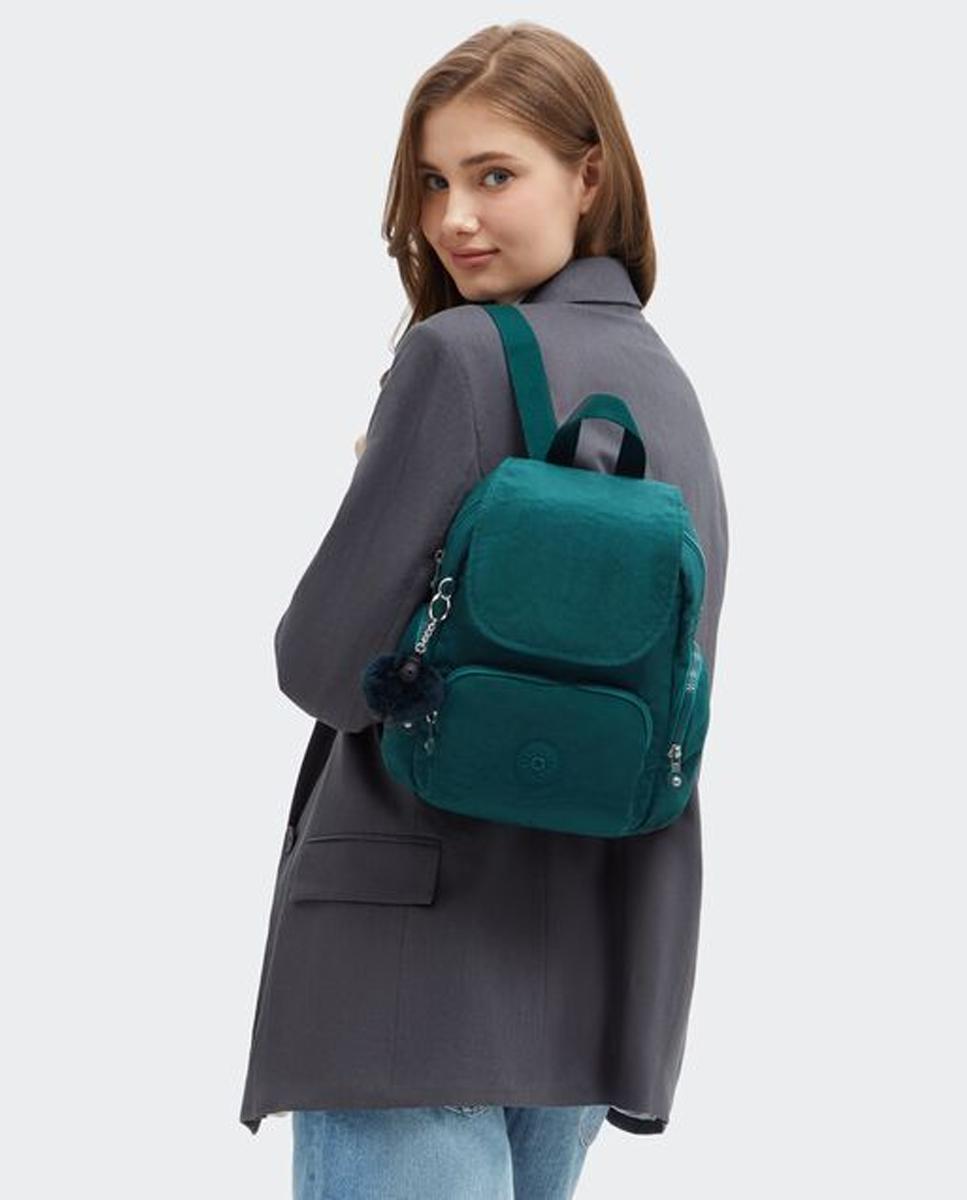 Mini-Mochila com Correias Ajustáveis Verde-7
