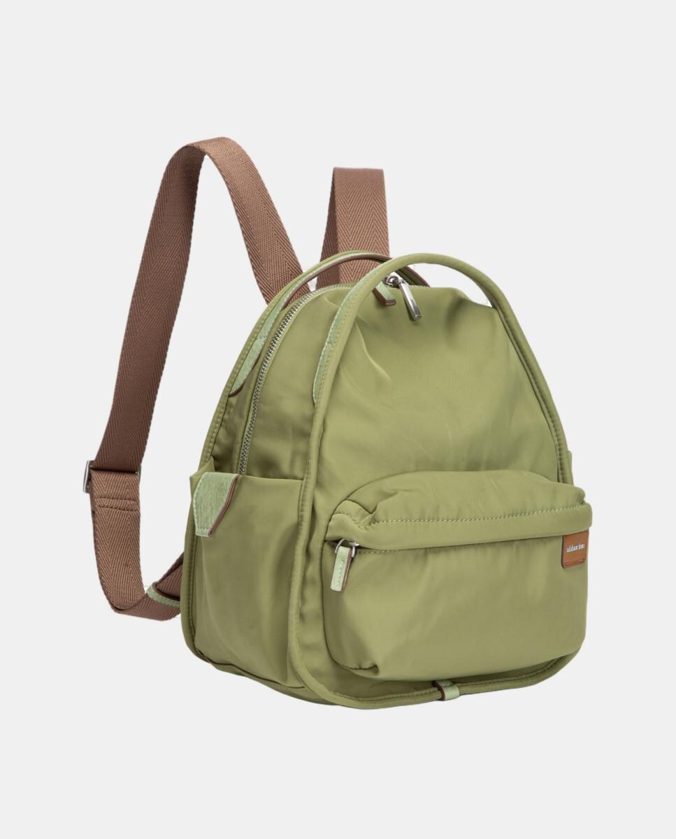 Mochila em Tecido com Bolso Verde-2