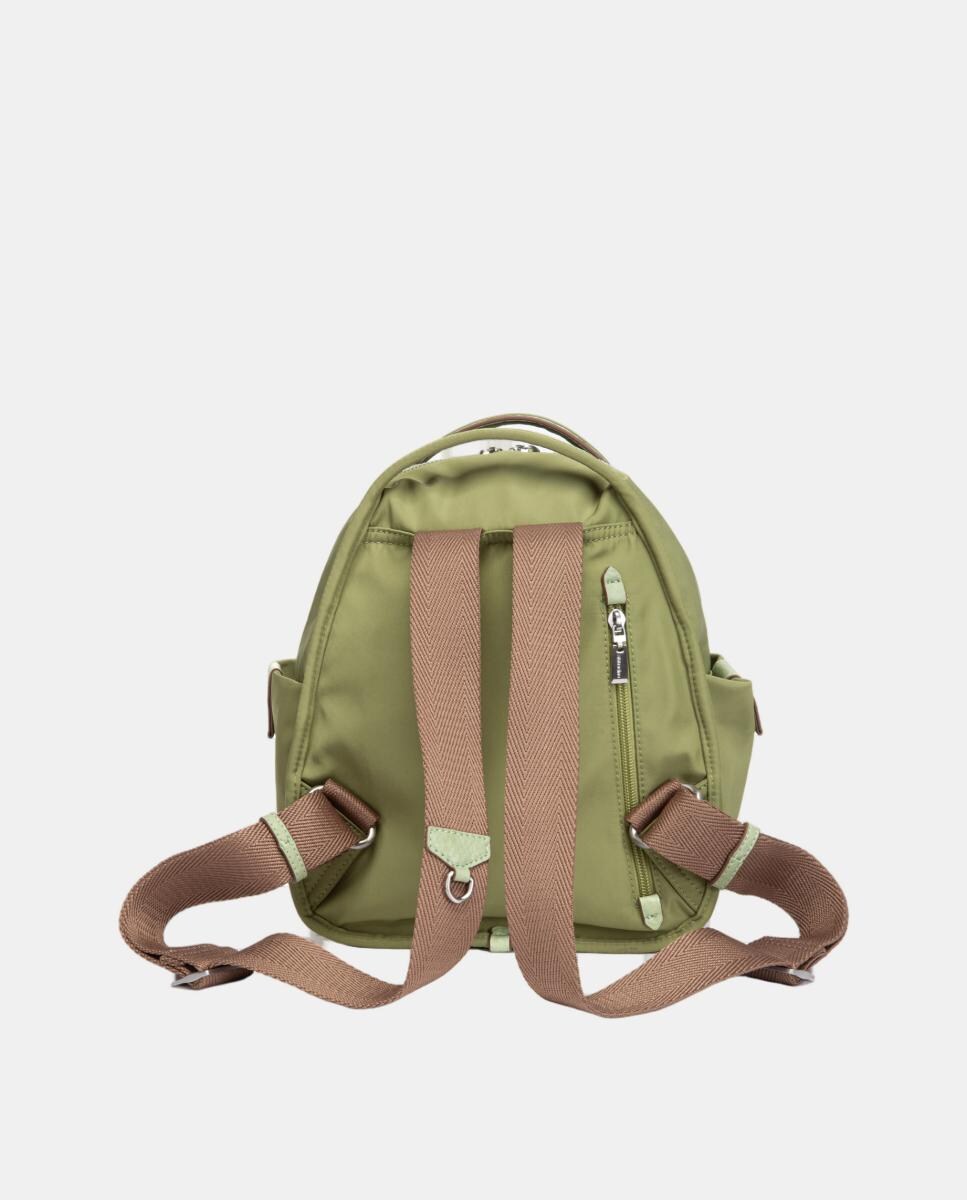 Mochila em Tecido com Bolso Verde-3