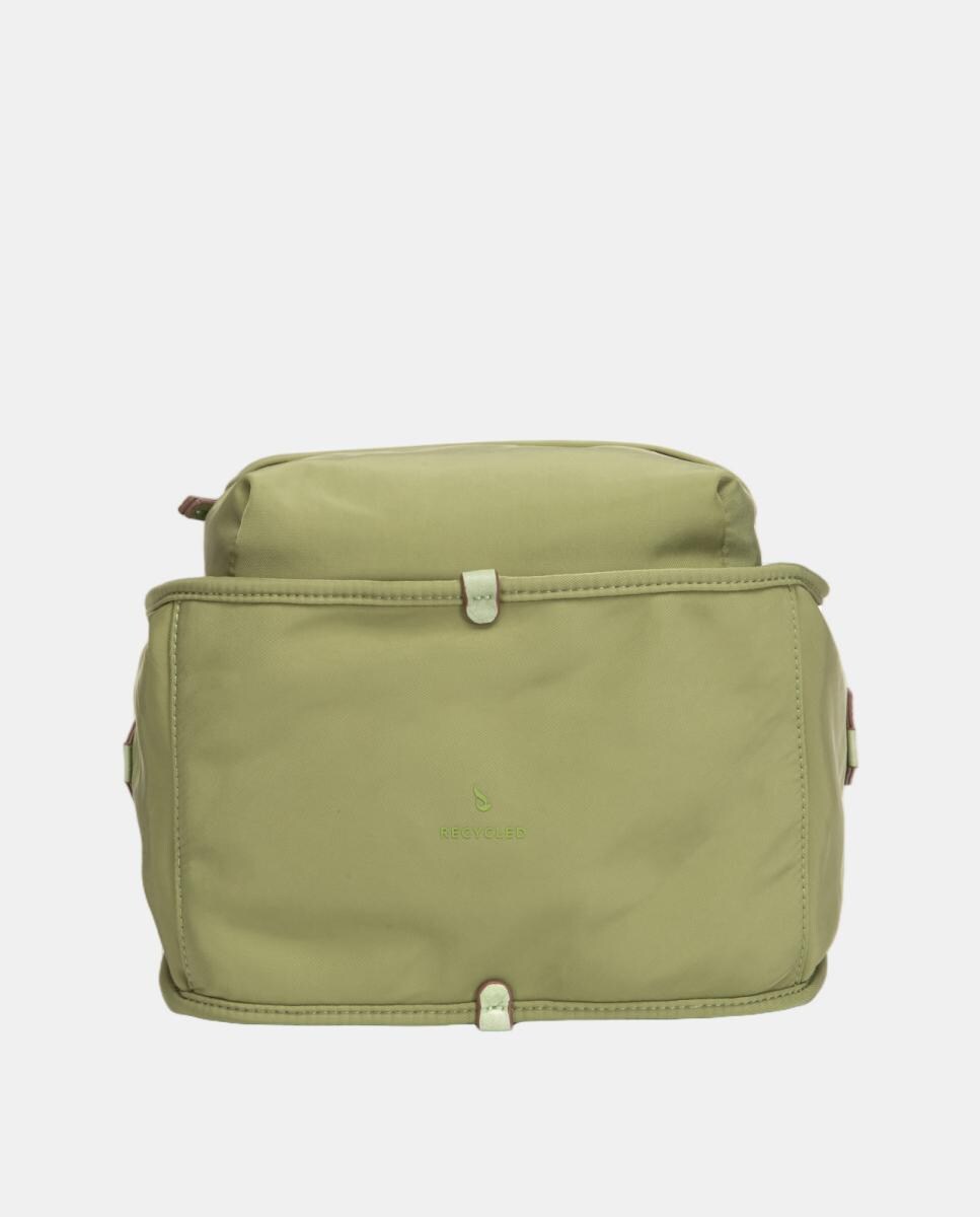 Mochila em Tecido com Bolso Verde-4