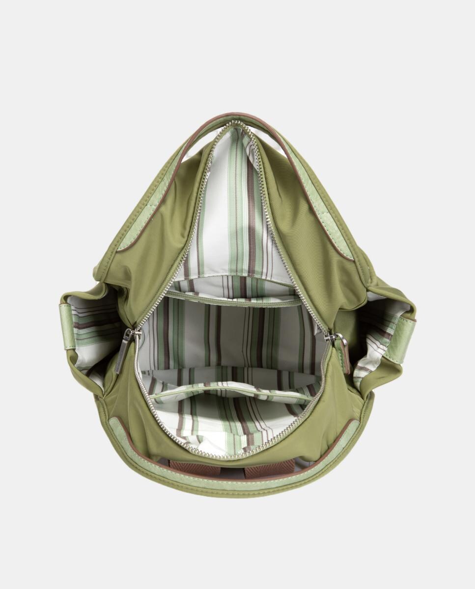 Mochila em Tecido com Bolso Verde-5