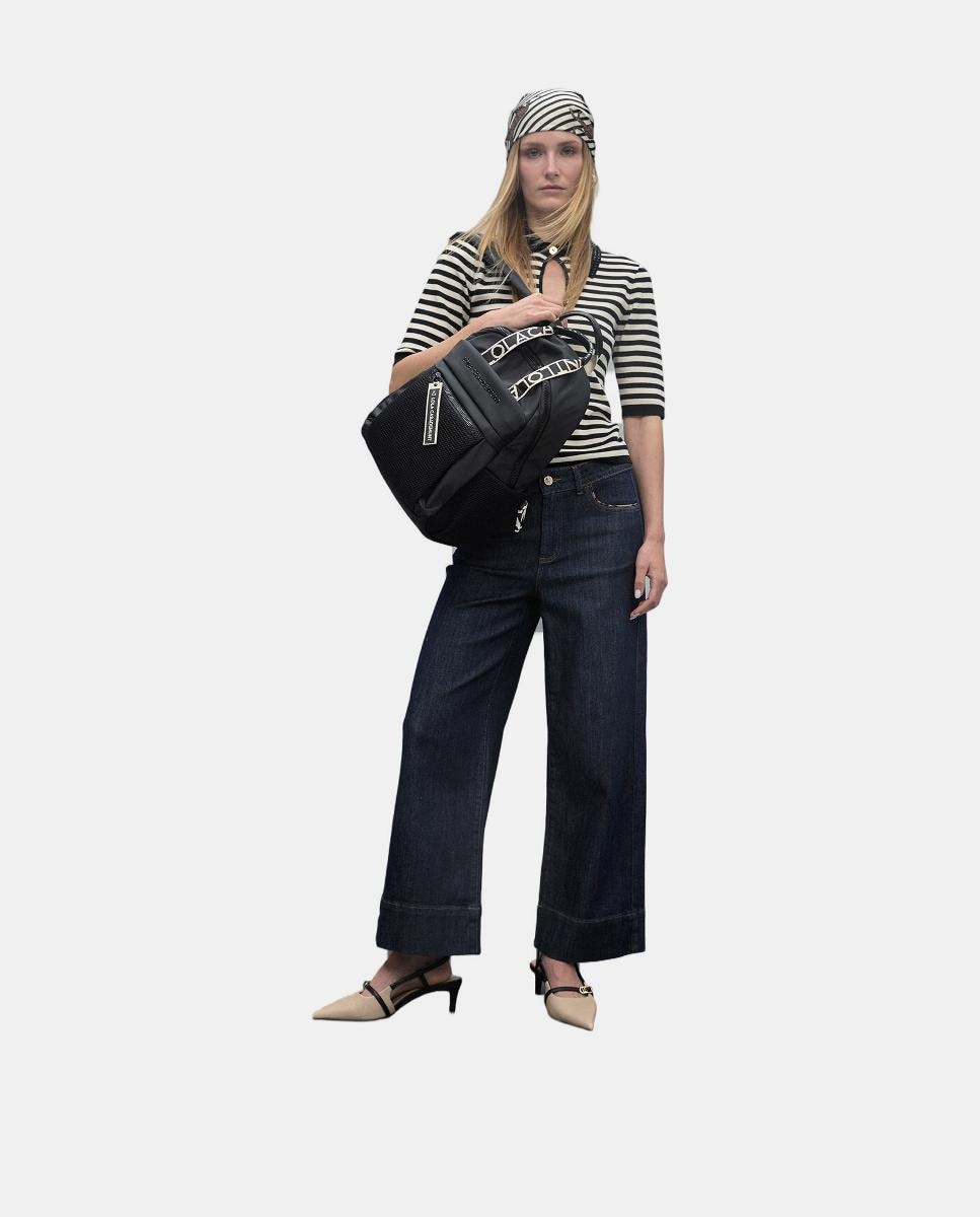 Mochila de nylon Preto-4