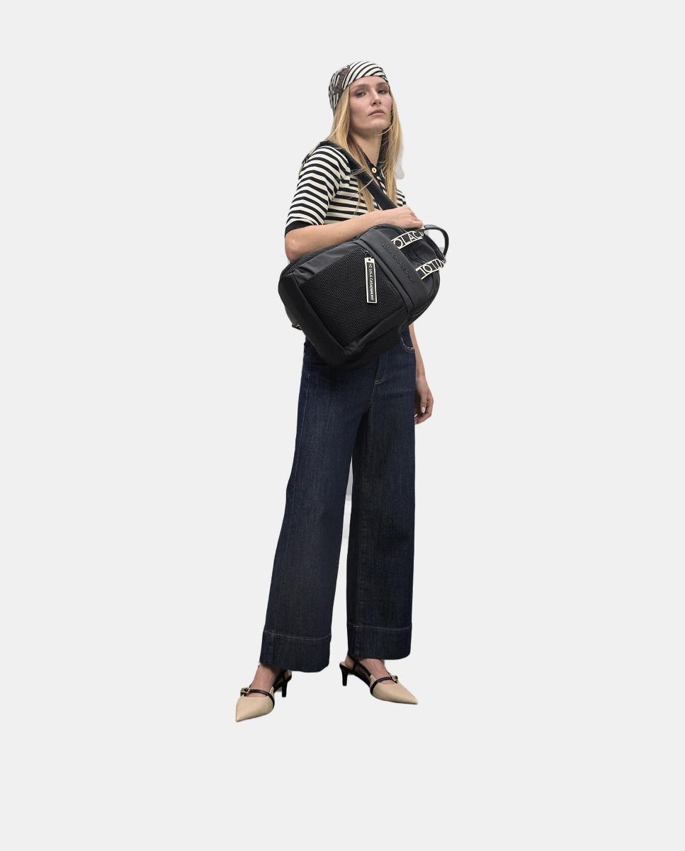 Mochila de nylon Preto-5