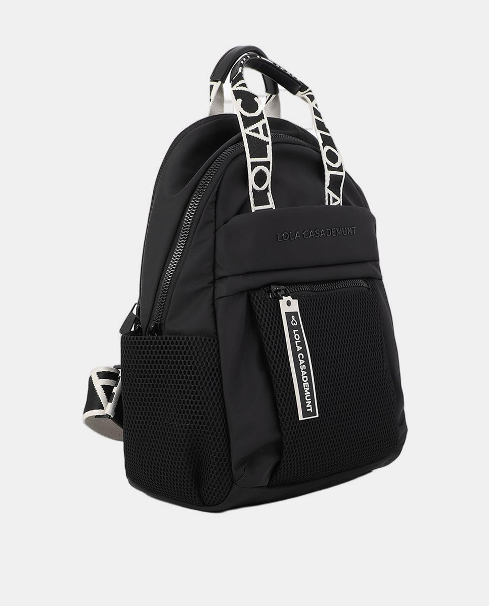 Mochila de nylon Preto-7