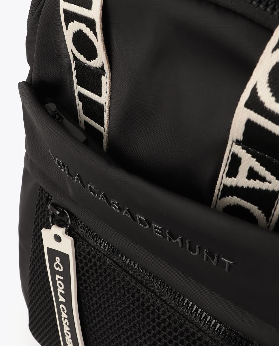 Mochila de nylon Preto-11