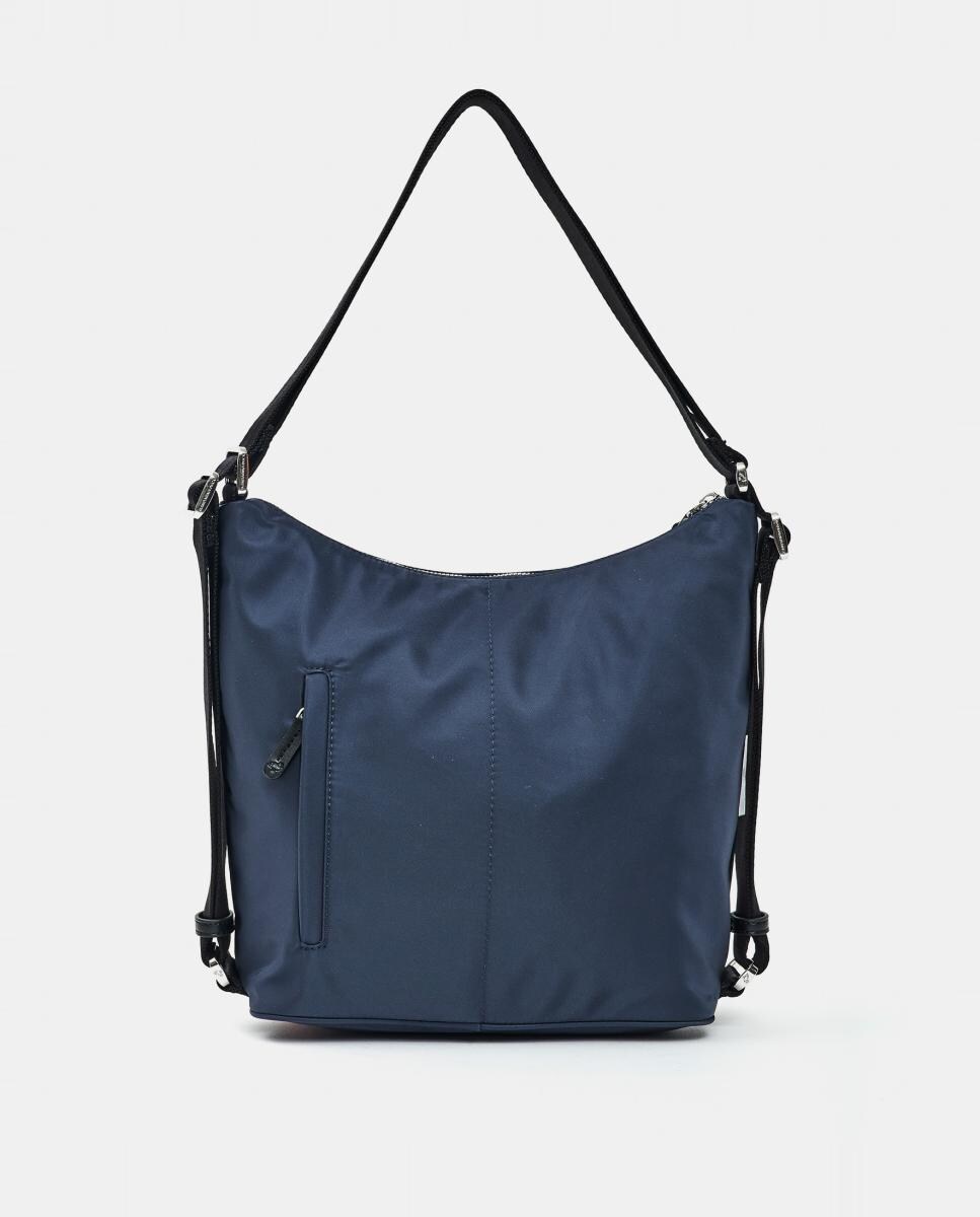 Mala de Ombro Conversível em Mochila Azul-3