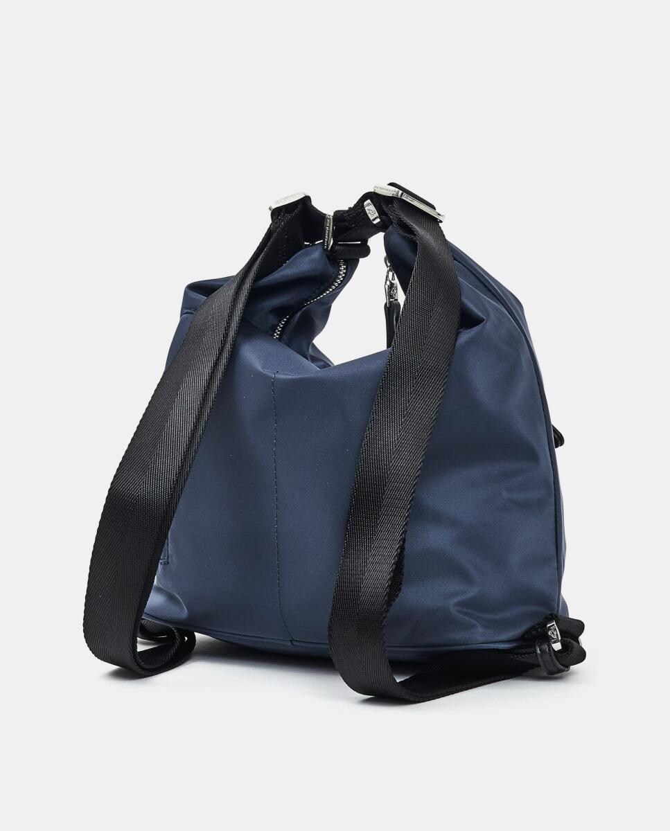 Mala de Ombro Conversível em Mochila Azul-5