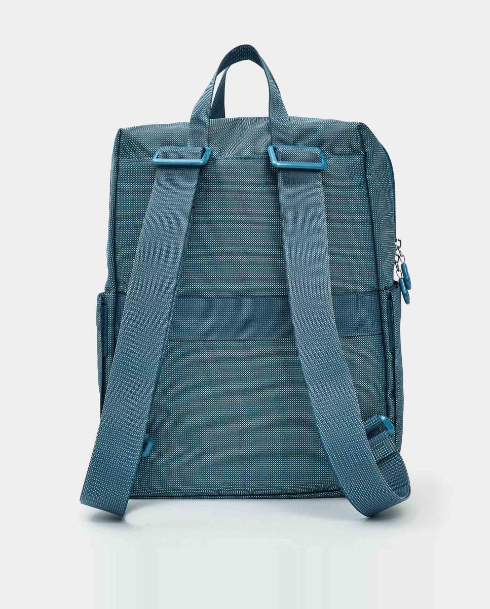 Mochila com Fecho de Correr e Alças Ajustáveis - Cinzento Escuro Azul-claro-3