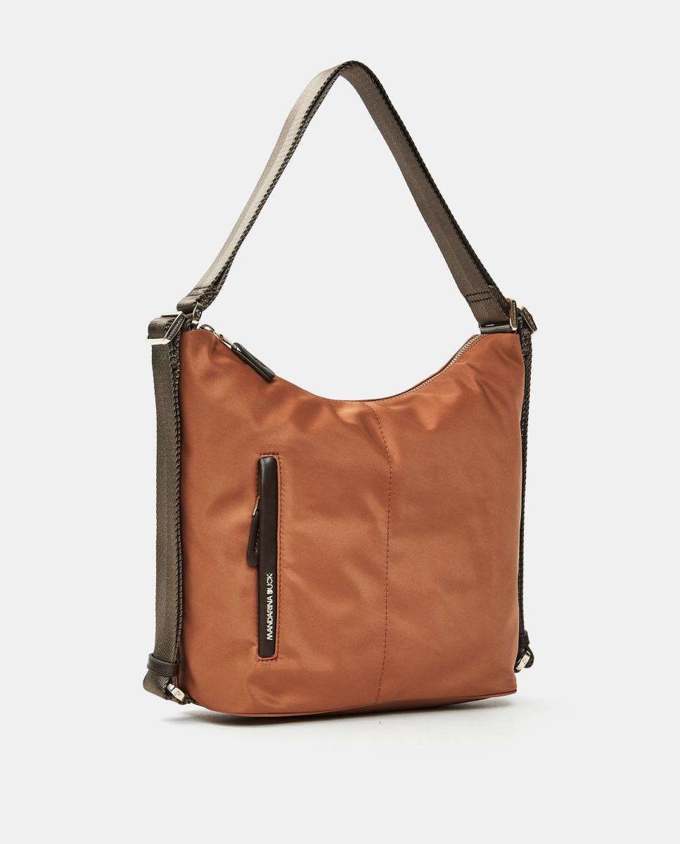 Mala de Ombro Conversível em Mochila Castanho-2