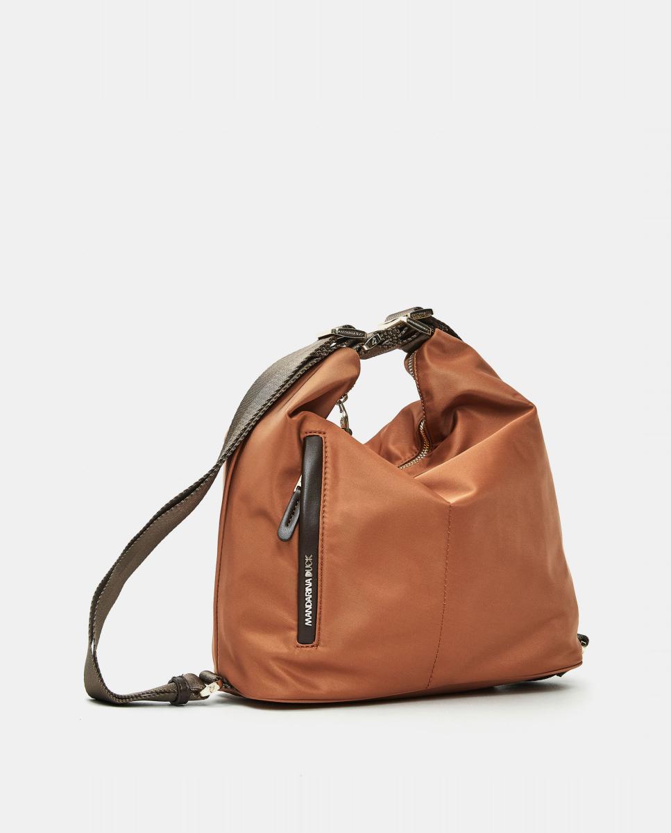 Mala de Ombro Conversível em Mochila Castanho-4