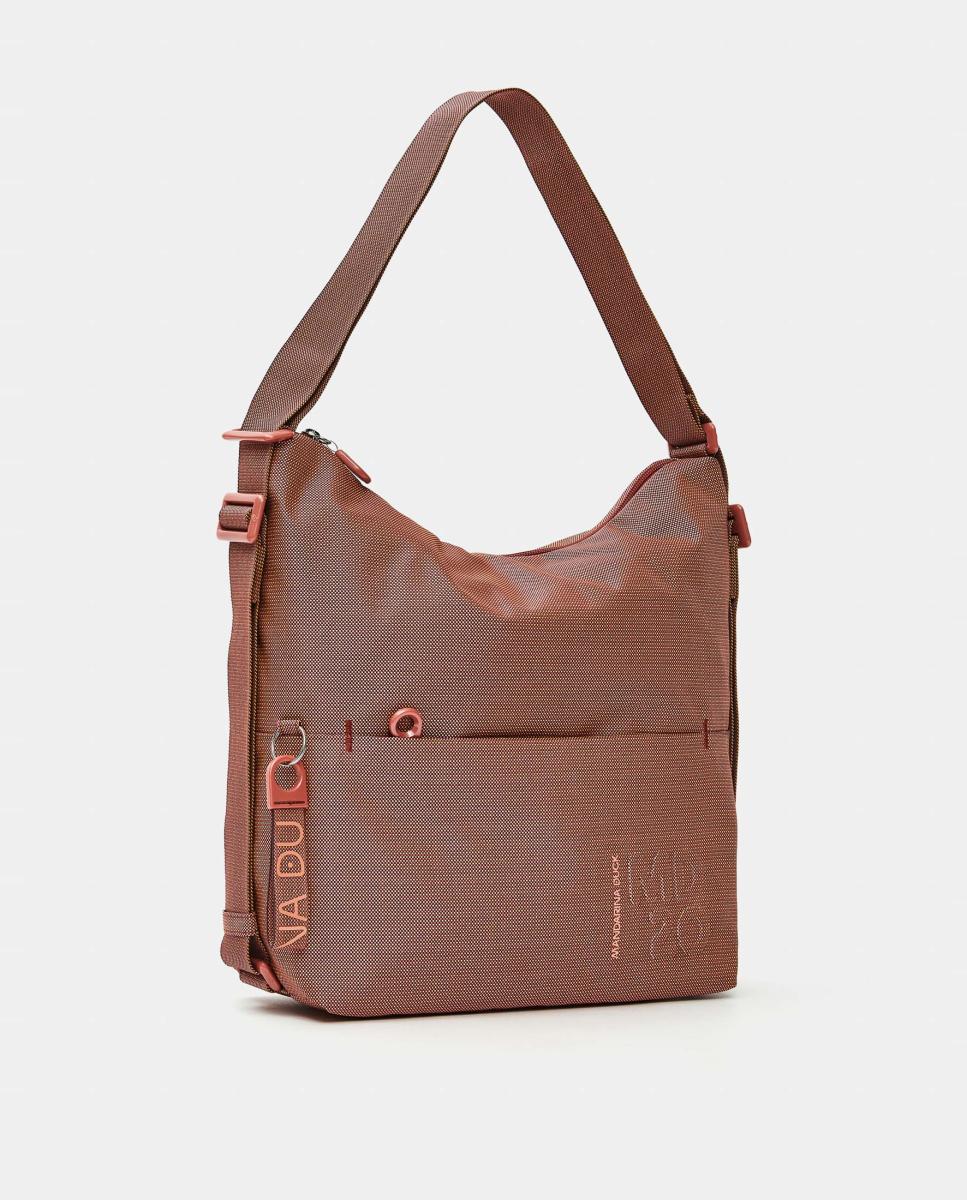 Mala Conversível em Mochila - Cinzento Vermelho-2