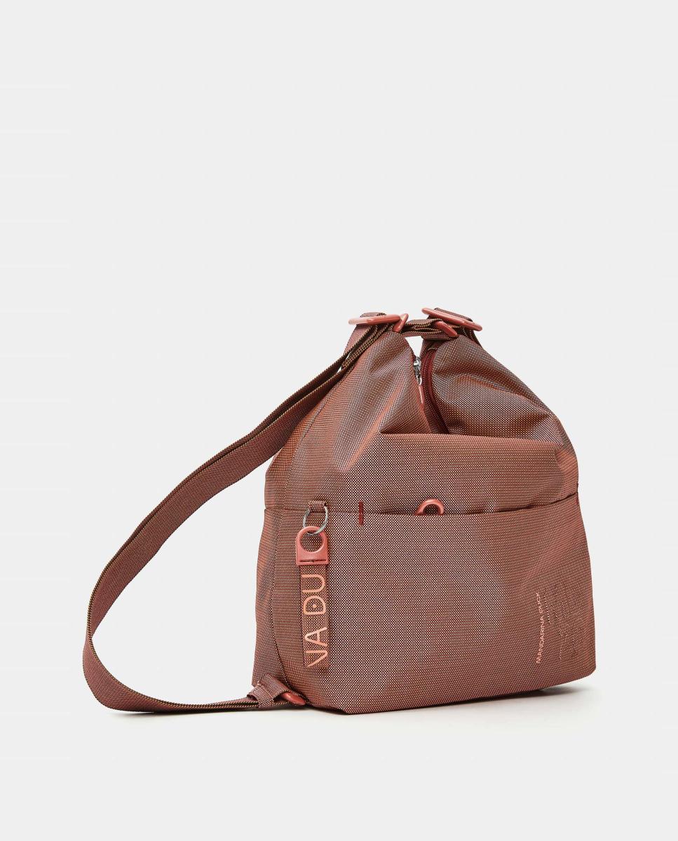 Mala Conversível em Mochila - Cinzento Vermelho-4