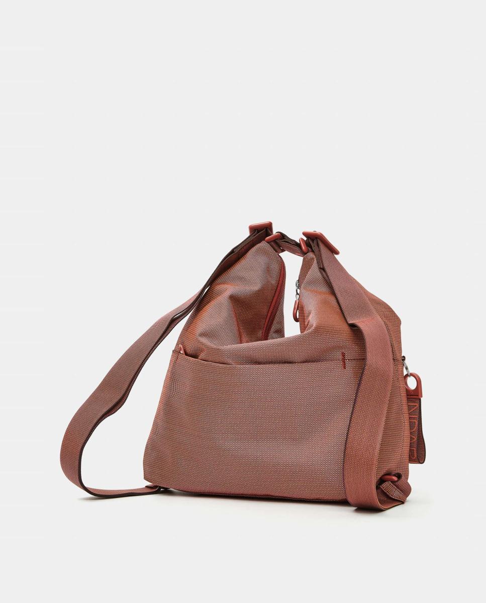 Mala Conversível em Mochila - Cinzento Vermelho-5