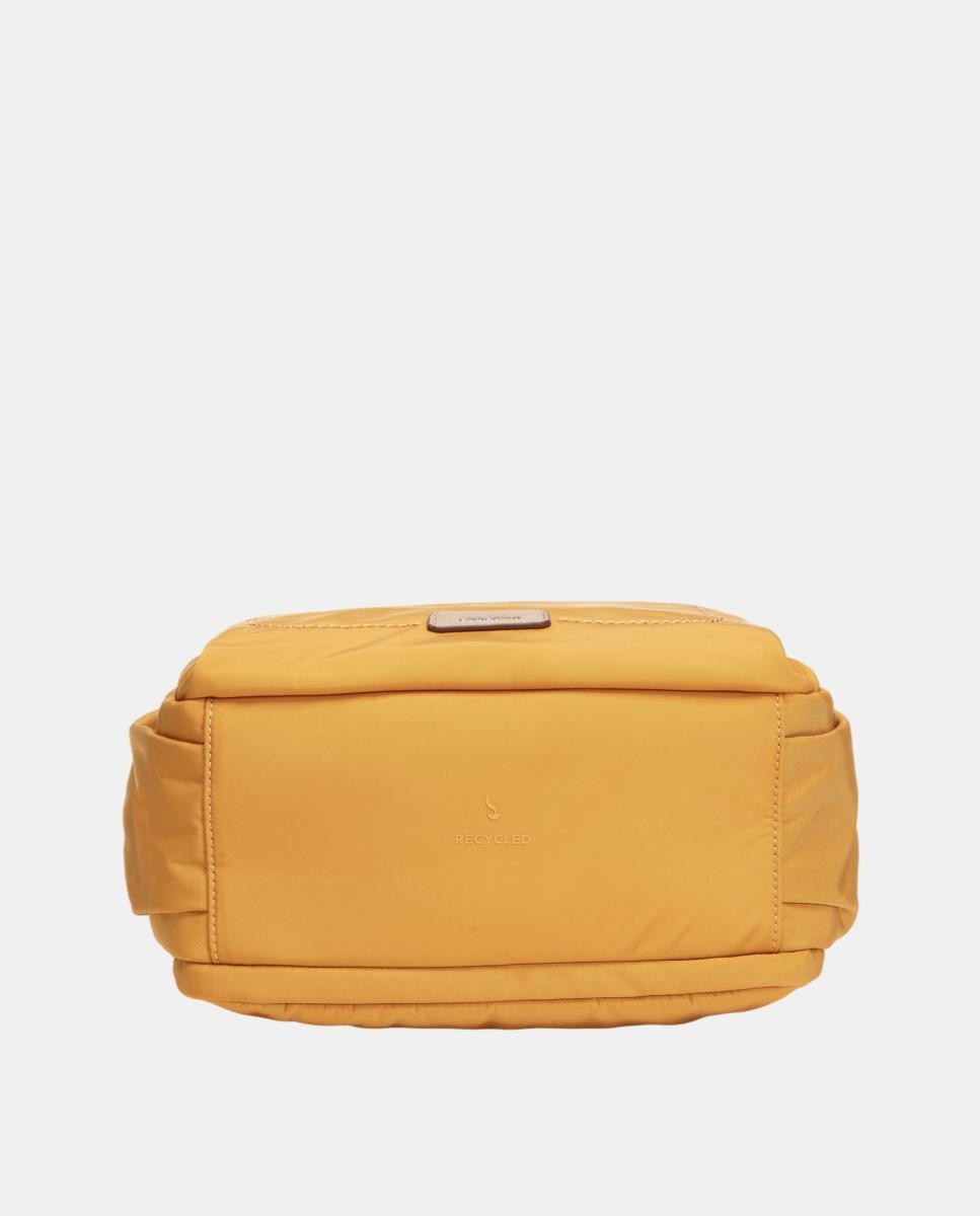 Mochila em Tecido com Fechos de Correr Amarelo-4