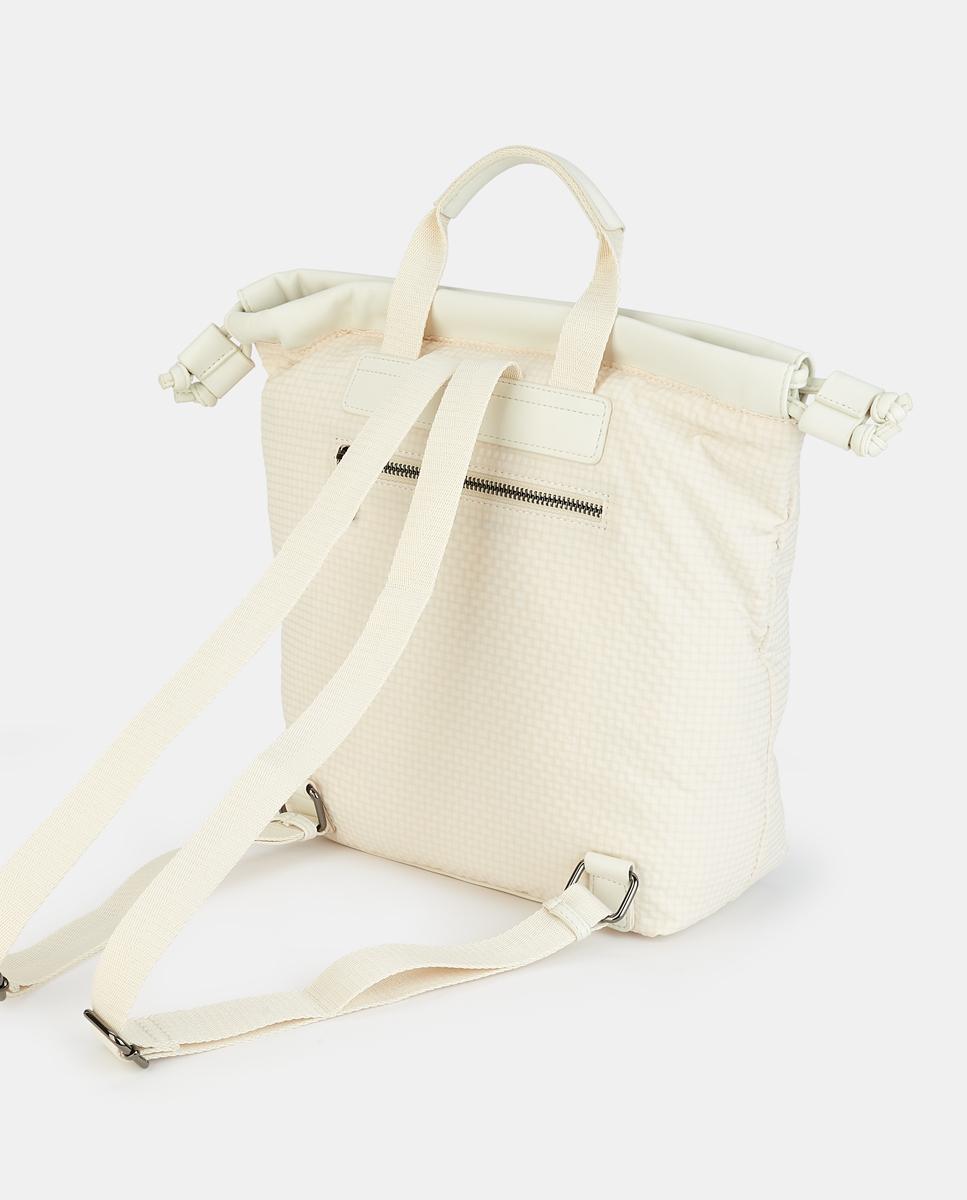 Mochila com Fecho de Correr Bege-2