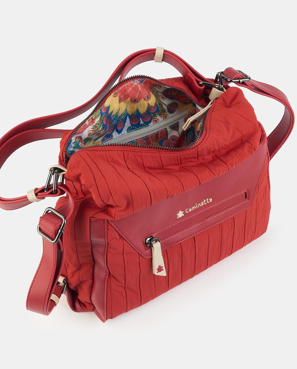 Mala-Mochila com Fecho de Correr Vermelho-3