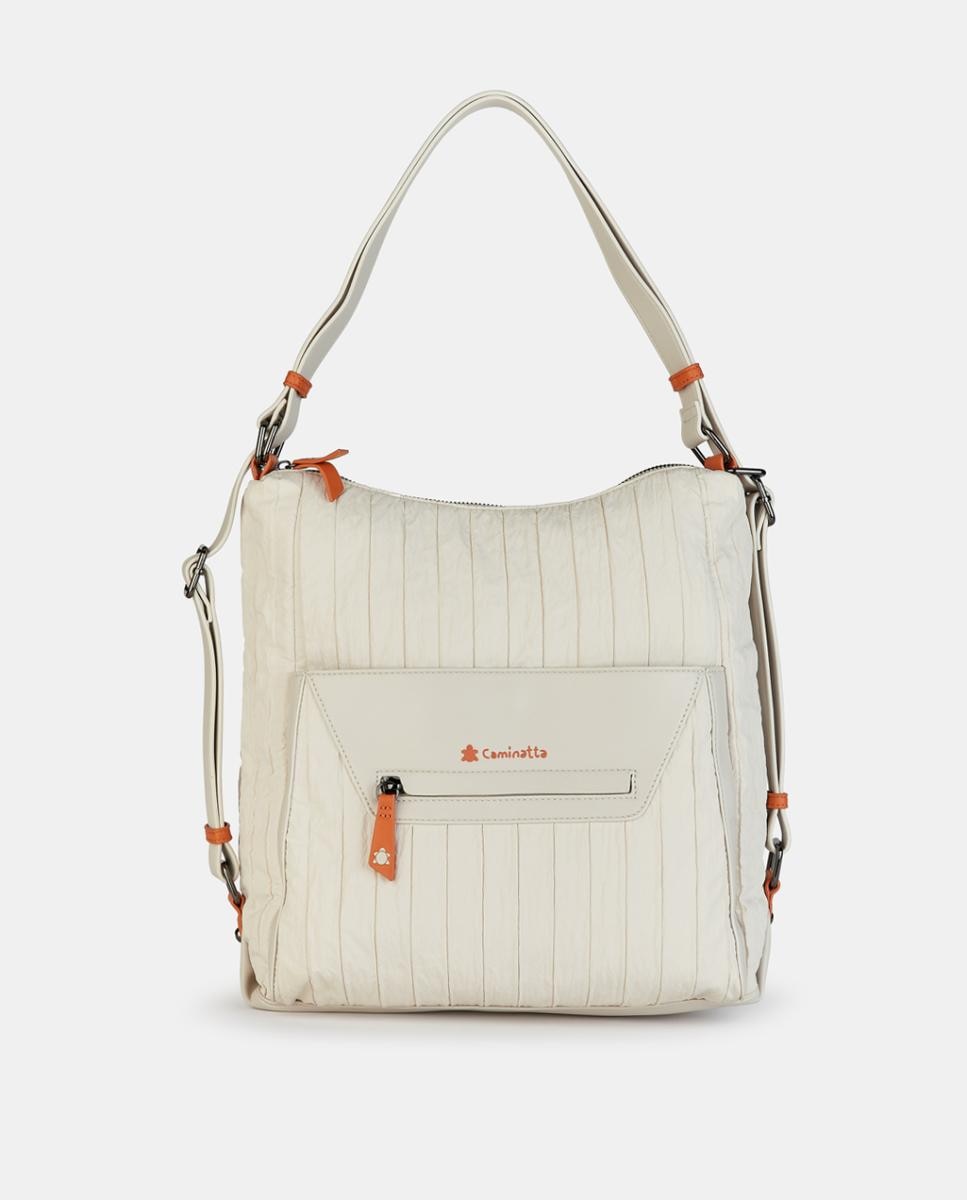 Mala-Mochila com Fecho de Correr Branco-1