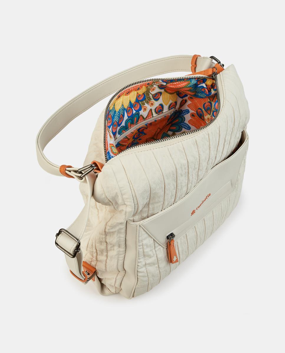 Mala-Mochila com Fecho de Correr Branco-3