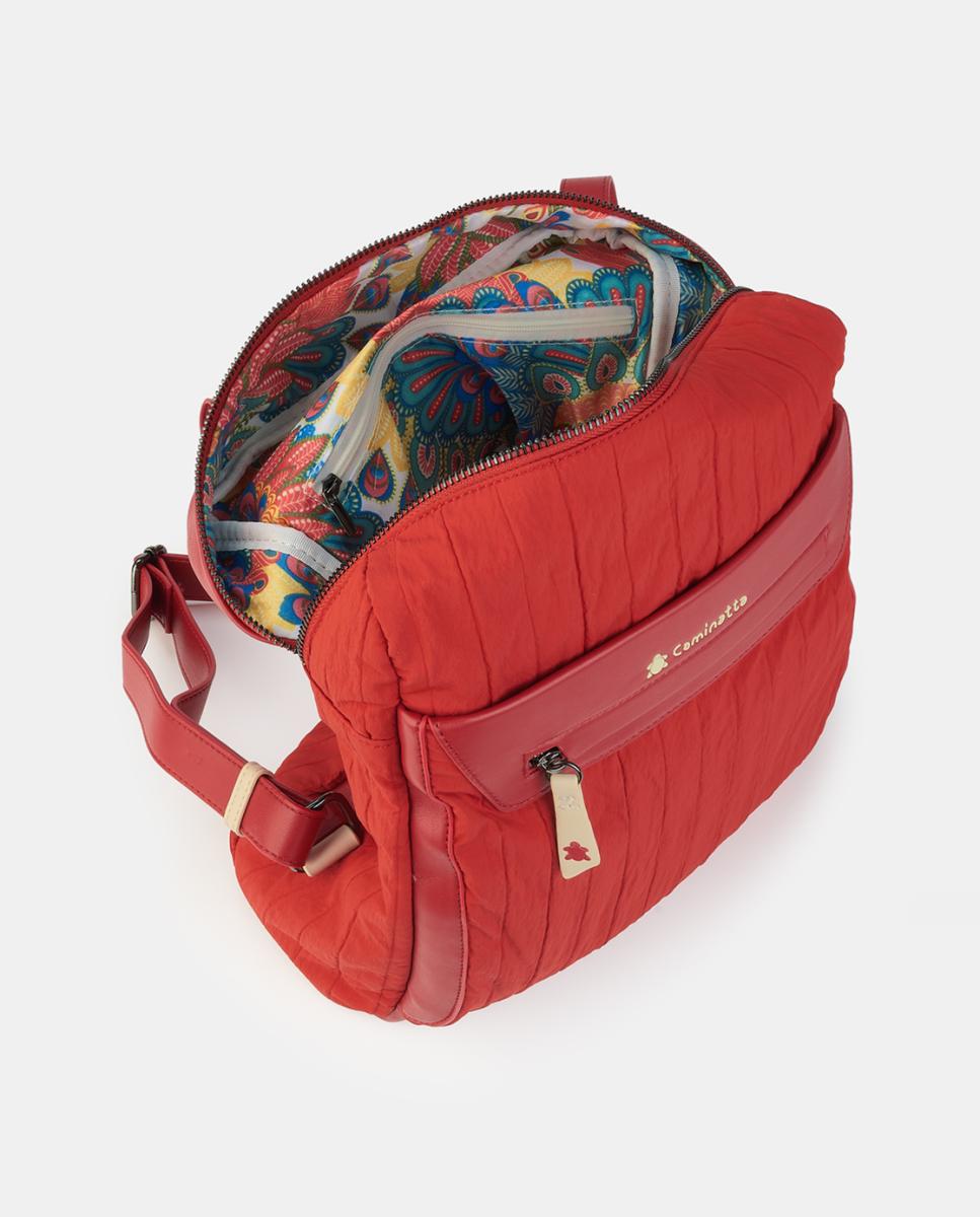 Mochila com Fecho de Correr Vermelho-3