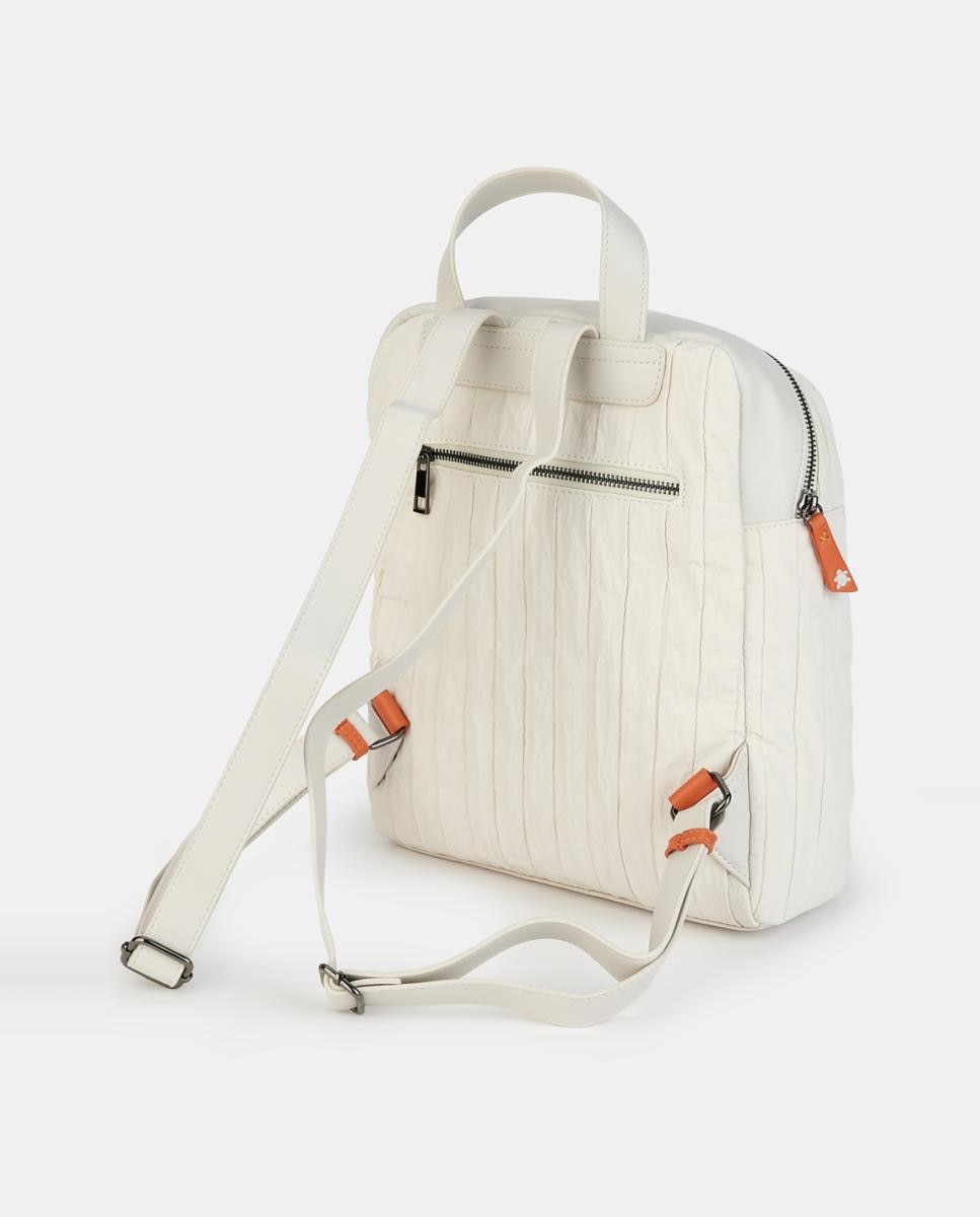 Mochila com Fecho de Correr Branco-2